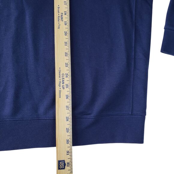 Vintage Nike Swoosh Sweatshirt Mens XXL Navy Embroidered Crewneck Pullover Y2K - Picture 6 of 12